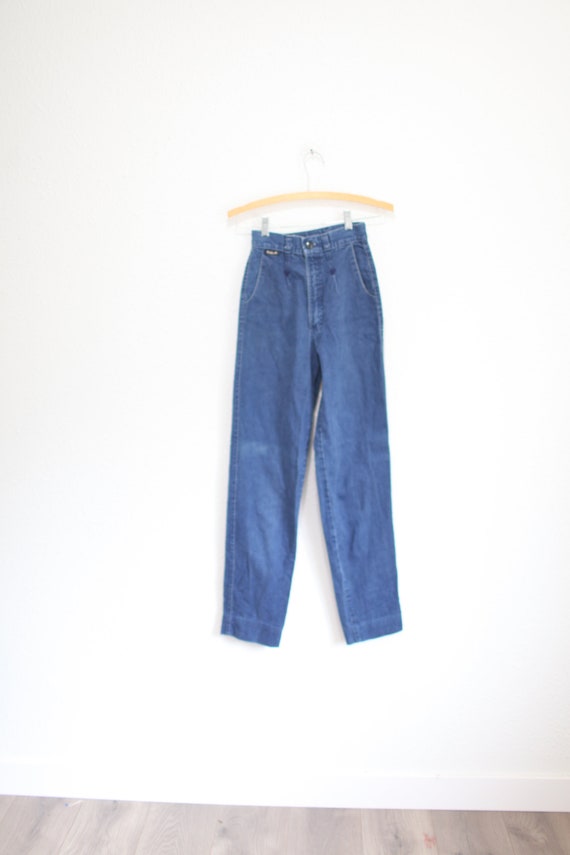 vintage 80s hattori  high rise tapered  jeans 24  