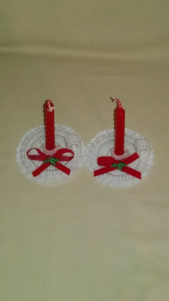 Candle holders made from plastic canvas Etsy