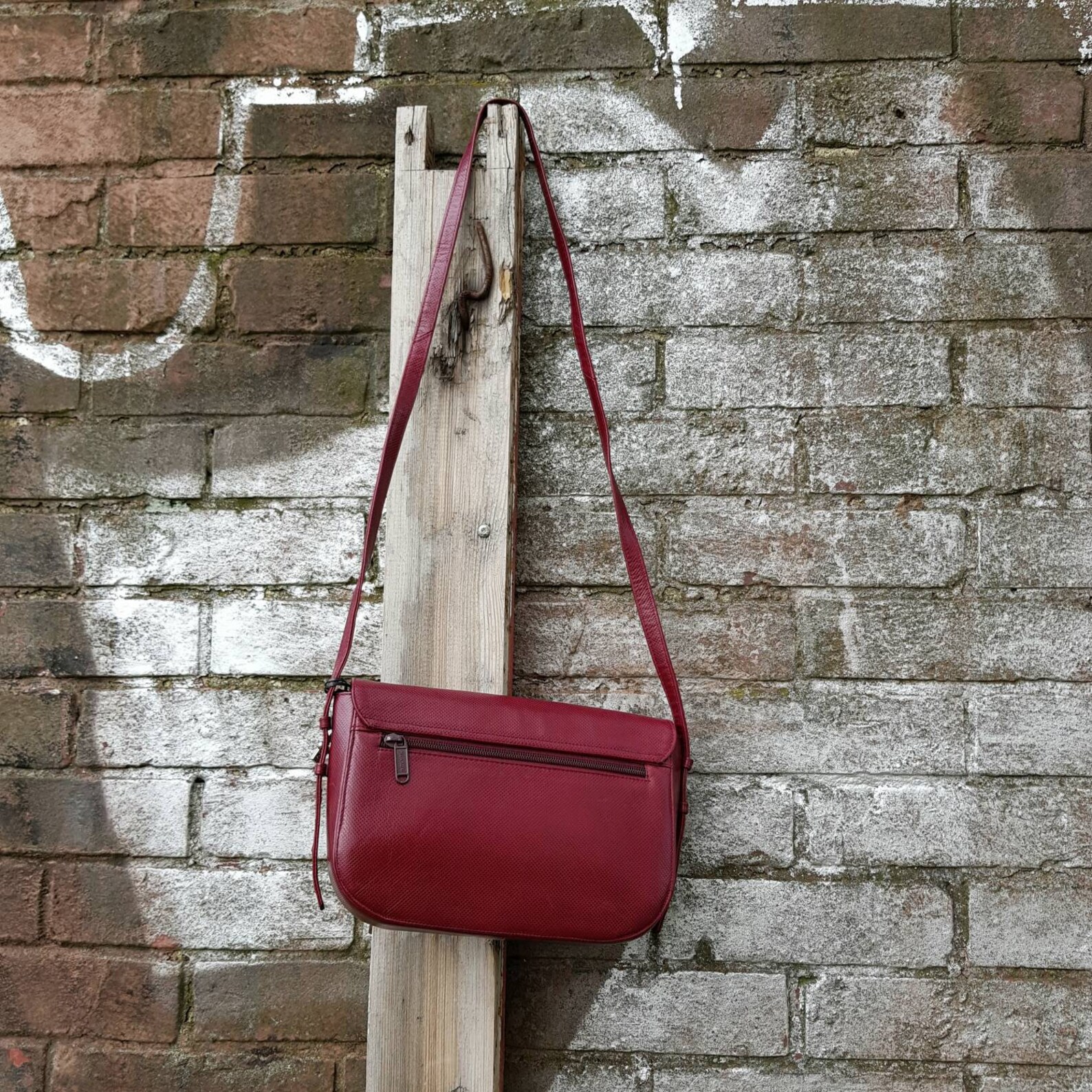 Mini Crossbody Organizer Purse Small Bag Burgundy Leather Etsy