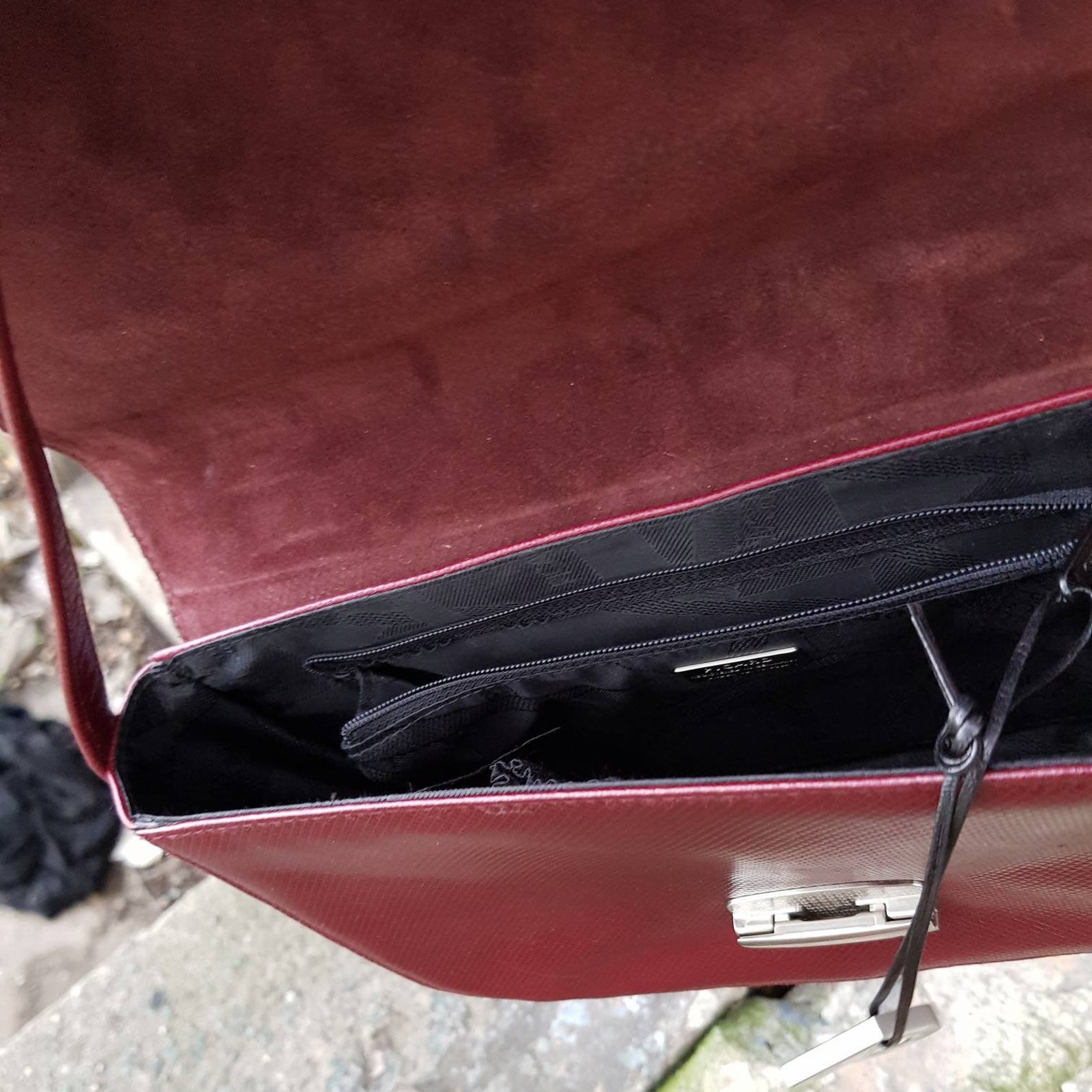 Mini Crossbody Organizer Purse Small Bag Burgundy Leather Etsy