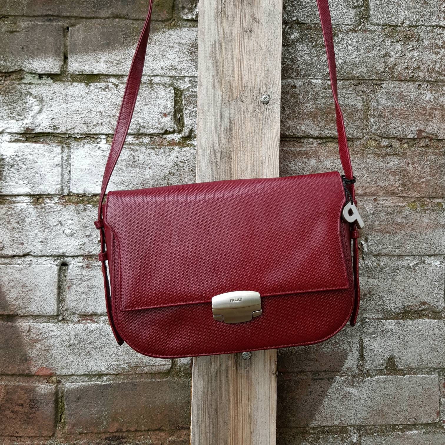 Leather handbag Picard Burgundy in Leather - 28262901