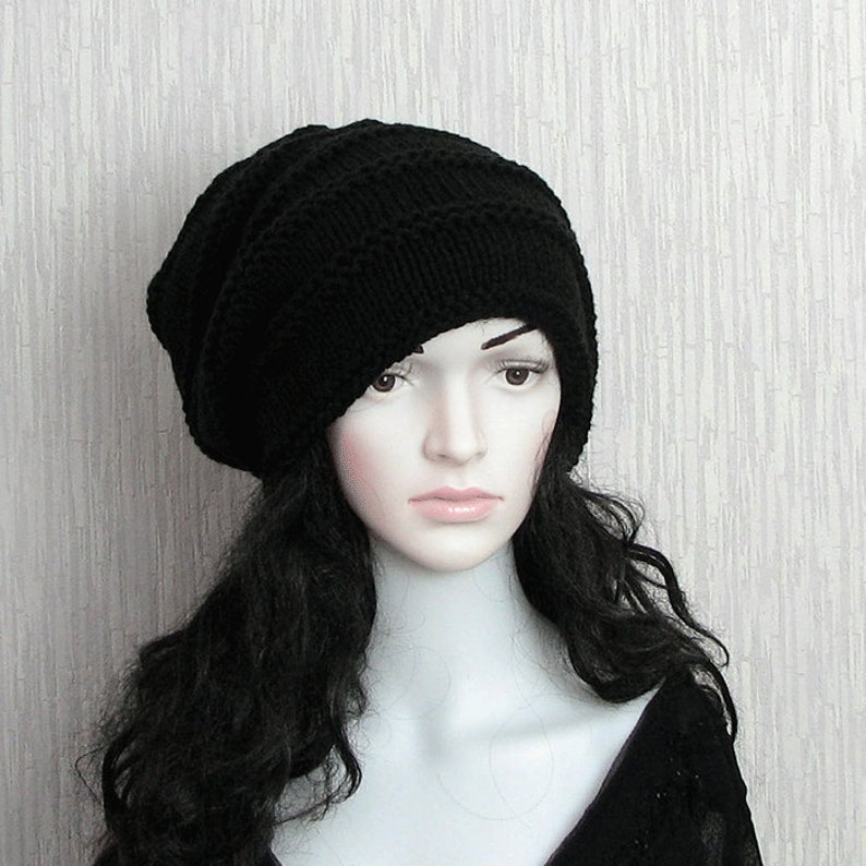 Extra Large Beanie Hat for Dreadlocks Hand Knit Winter Etsy