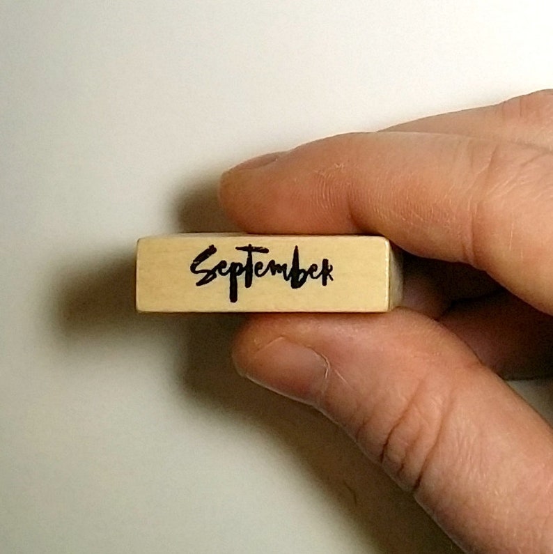 September Rubber Stamp Date Stamping Wedding Birthday Etsy