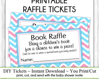 book raffle ticket etsy