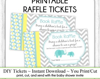 book raffle ticket etsy