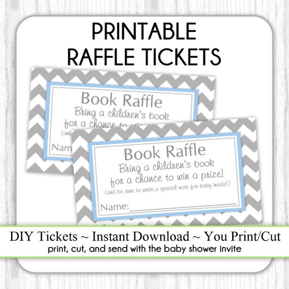 baby shower book raffle tickets