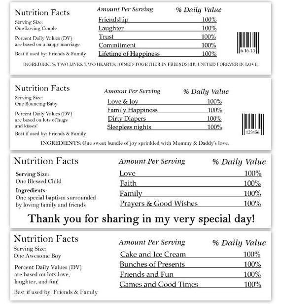 bridal shower Printable Candy Wrappers fit over chocolate bars birthday CUSTOM design for you baby shower Custom Candy wrappers