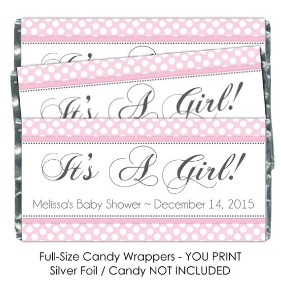 candy wrappers for baby shower