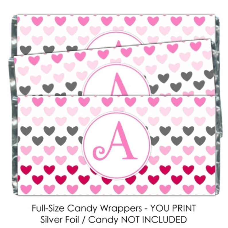 wedding shower CUSTOM design for you fit over chocolate bars YOU PRINT bridal shower Printable Wedding Candy Wrappers