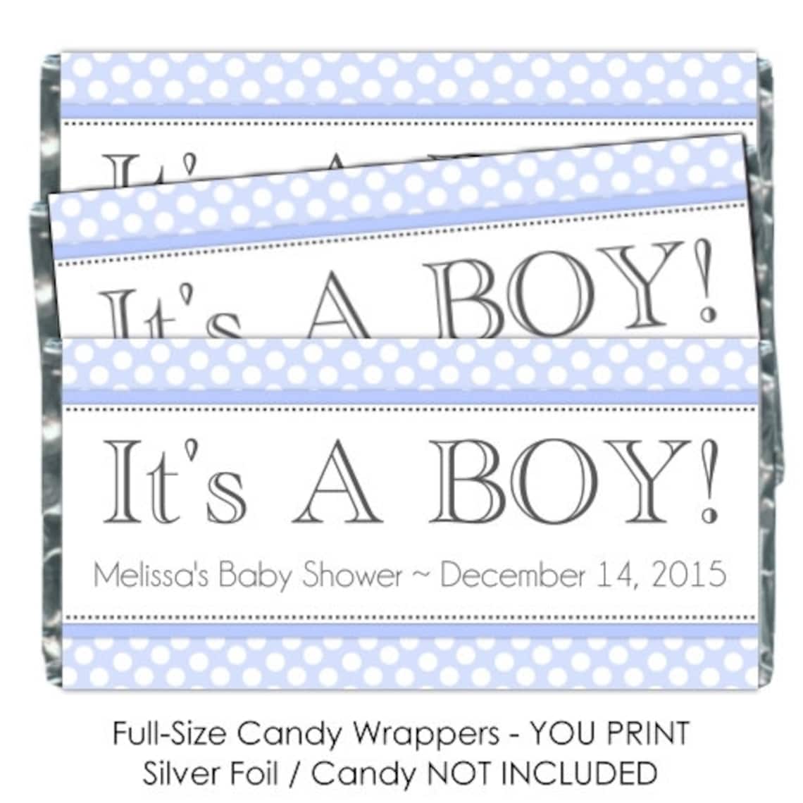 Printable Candy Wrappers Baby Shower Candy Wrappers Etsy
