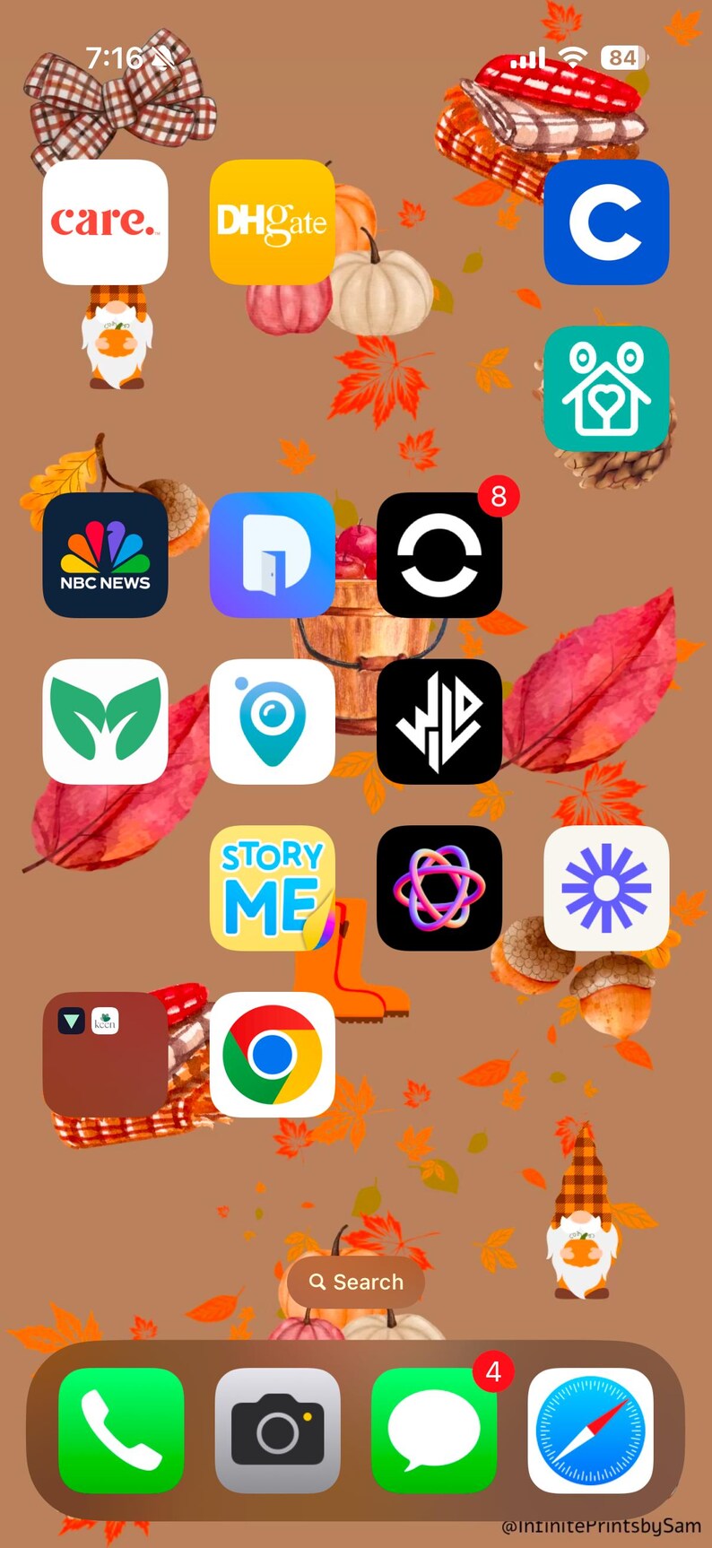 Ios 18 Cozy Fall Leaves Wallpaper - Etsy