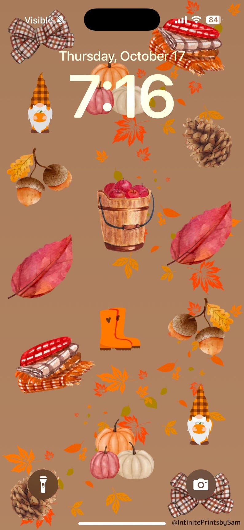 Ios 18 Cozy Fall Leaves Wallpaper - Etsy