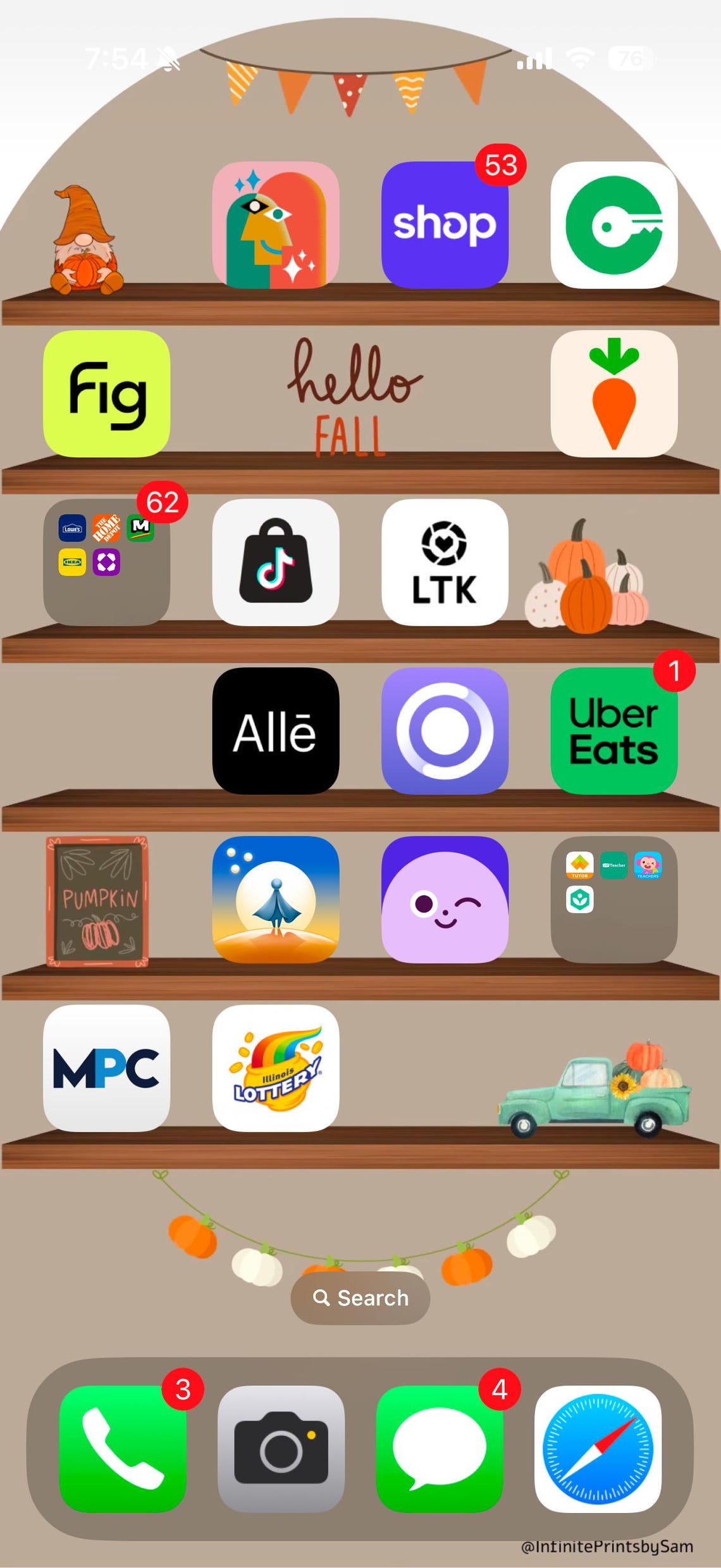 Ios 18 Bookshelf Wallpaper - Fall Vibes - Etsy