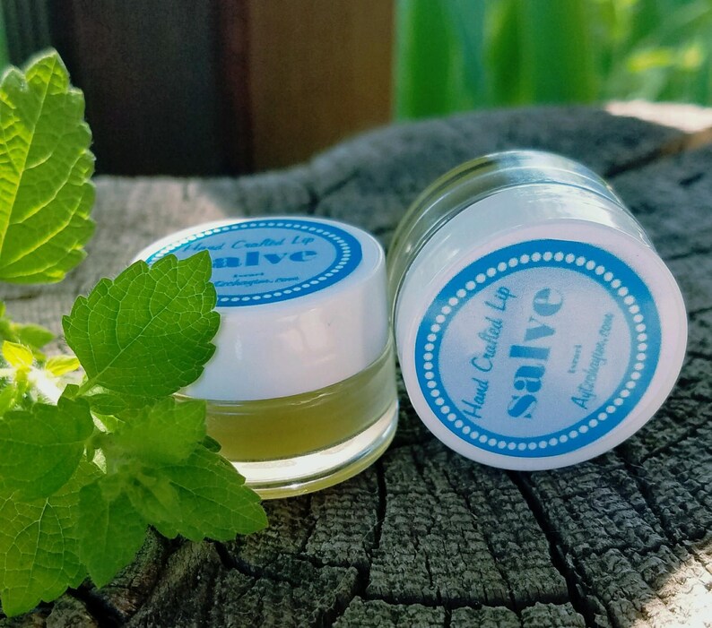 Lemon Balm Lip Balm 1/2 Oz 15 Ml Glass Jar Etsy