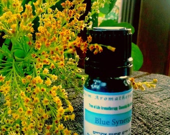 Blue Synergy Essential Oil Blend Exclusive Proprietary Formula made with Rare Blue oils 5ml Aytz Chayim Aroma ISRAEL