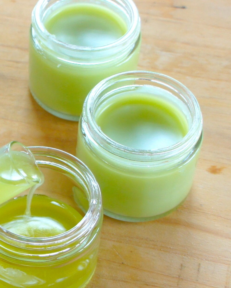Lemon Balm Lip Balm 1/2 Oz 15 Ml Glass Jar Etsy