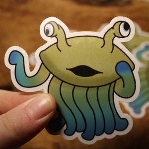 Dnd Sticker Flumph Waterproof Vinyl Stickers - Etsy