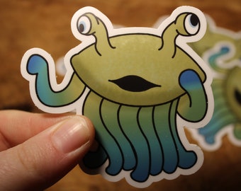 DnD Sticker - Flumph - Waterproof Vinyl Stickers