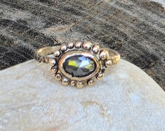 RESERVED FOR K,Rose Cut  Diamond Solitaire Ring : 14 kt Gold,  Ancient Style