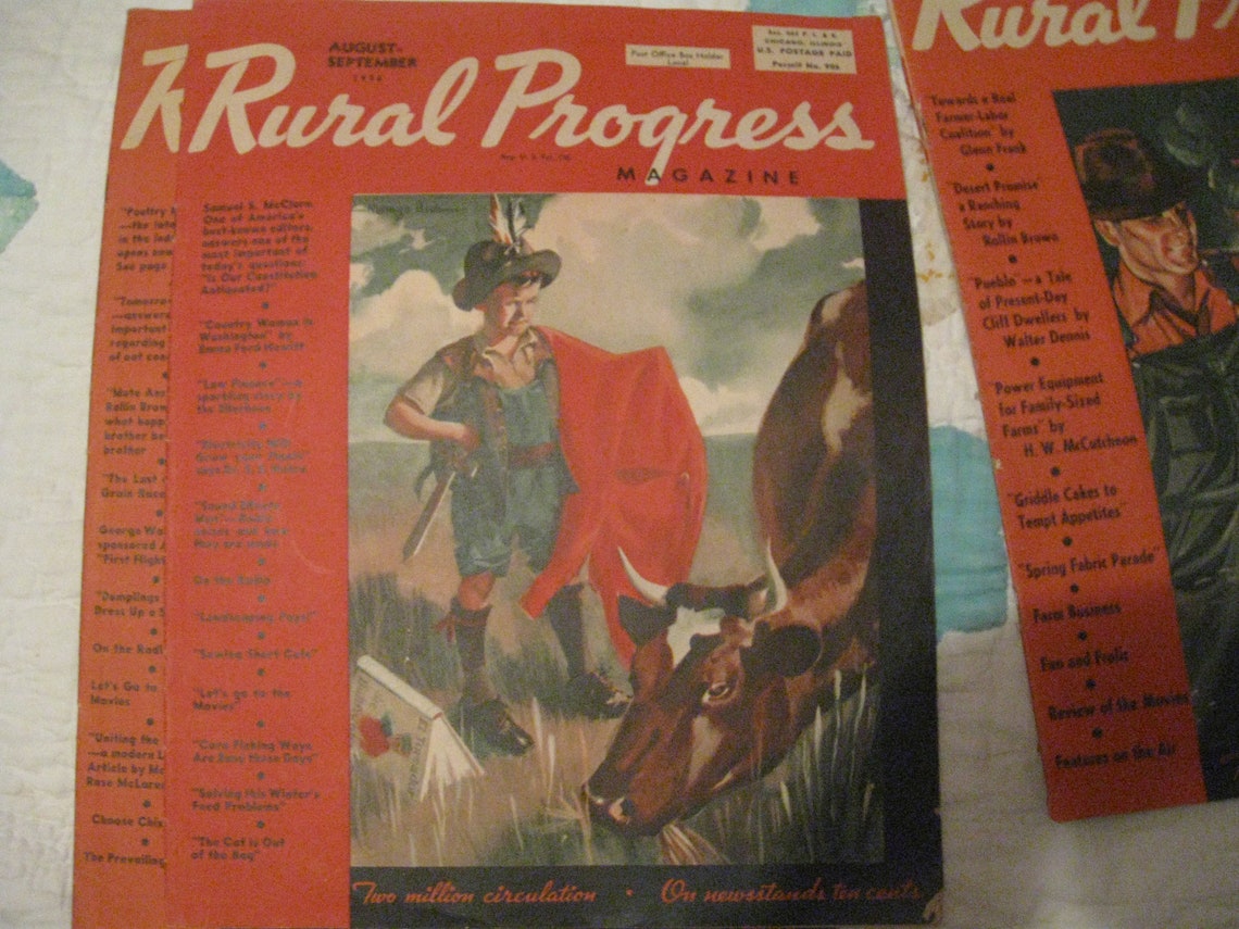 Get All 3 RURAL PROGRESS MAGAZINES.....AugustSeptember 1936 Etsy