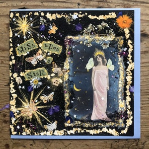 Tarjeta de hadas Wish Upon a Star de Stella Homewood ~ Tarjetas de astronomía - Tarjetas de hadas ~ Luna y estrellas - Tarjetas de cumpleaños mágicas - Tarjetas de astrología