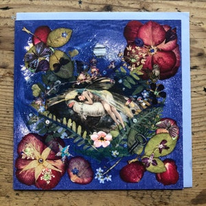 Titania's Dream, Elfen-Collage Karte von Stella Homewood - Magisch - Skurril - Zauberhaft - Blumen - Feenkarten - Geburtstagskarten -Vintage