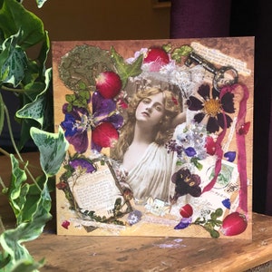 Romantische Vintage Fee - Collage Karte von Stella Homewood - Geburtstagskarten - Valentinstagskarten - Liebeskarten - Poesiekarten - Victoriana