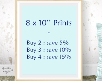 Art print set, Special prices for two, three or four 8'' x 10'' prints