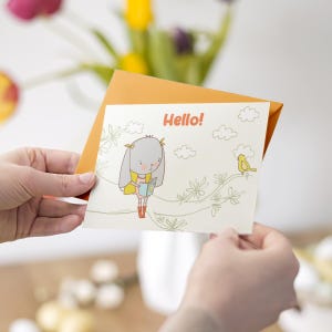 Conejos listos - Hola - Tarjeta de felicitación