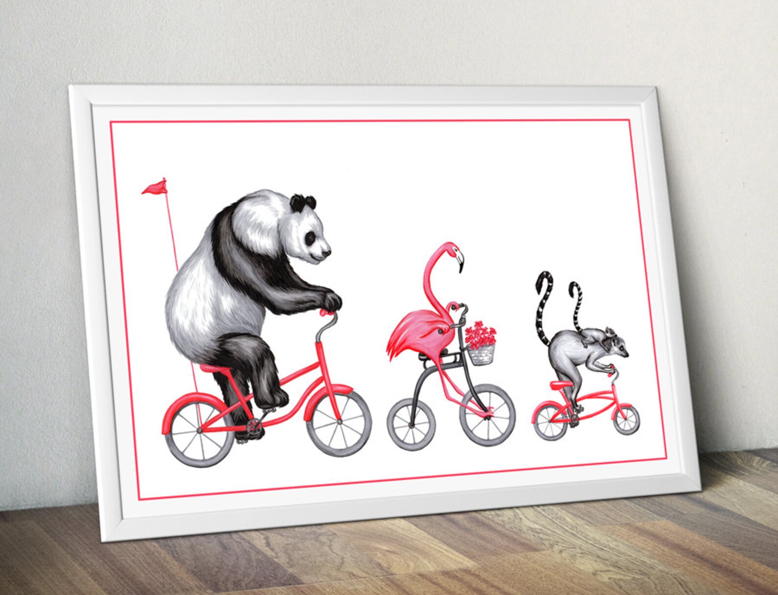 Flamingo Bicycle Printable