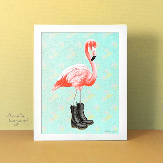 Flamingo print shoes sale