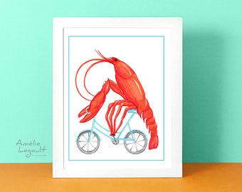 Lobster on a bicycle, Poster