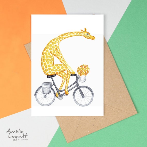 giraffe bicycle