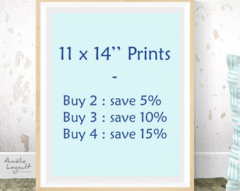 Art print set, Get special prices when you buy two or more 11'' x 14'' prints