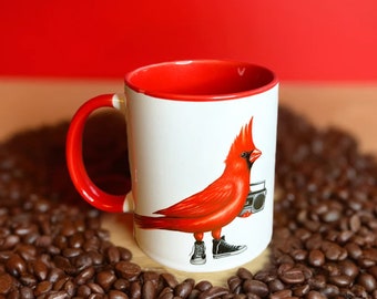 Cardinal wearing shoes Mug