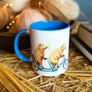 Mug Mouton faisant du vélo