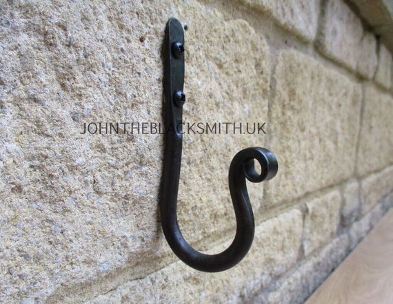 Buy A Hand Forged Wrought Iron Wall Hook, Kitchen Hook, Pot Hook, Fire  Place Hook, Made in the UK Online in India 