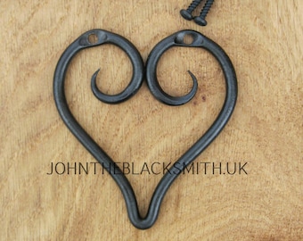 Corazón de amor de hierro, decoración de pared, regalo de sexto aniversario y boda hecho a mano en el Reino Unido