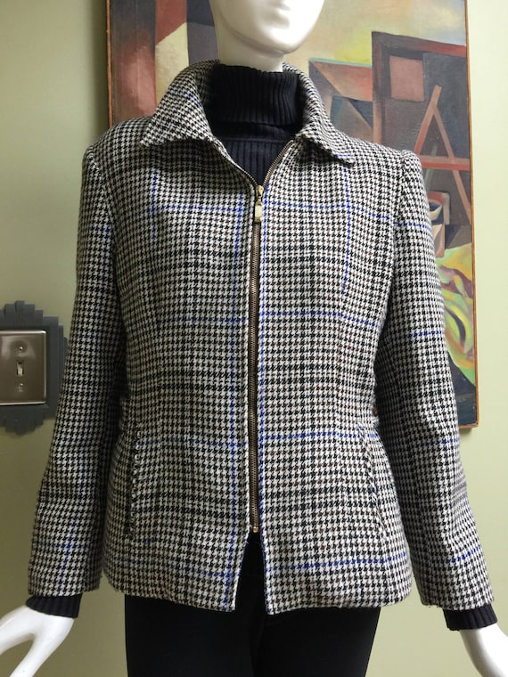Vintage Lord and Taylor Women’s Mod Houndstooth J… - image 1