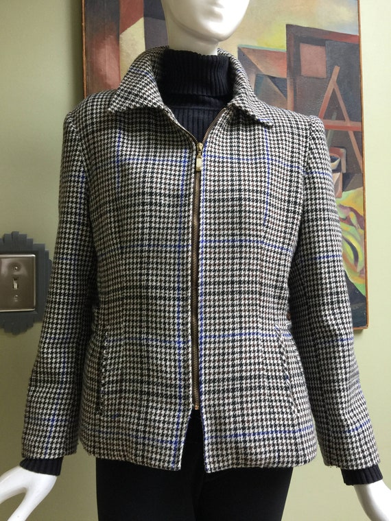 Vintage Lord and Taylor Women’s Mod Houndstooth J… - image 1