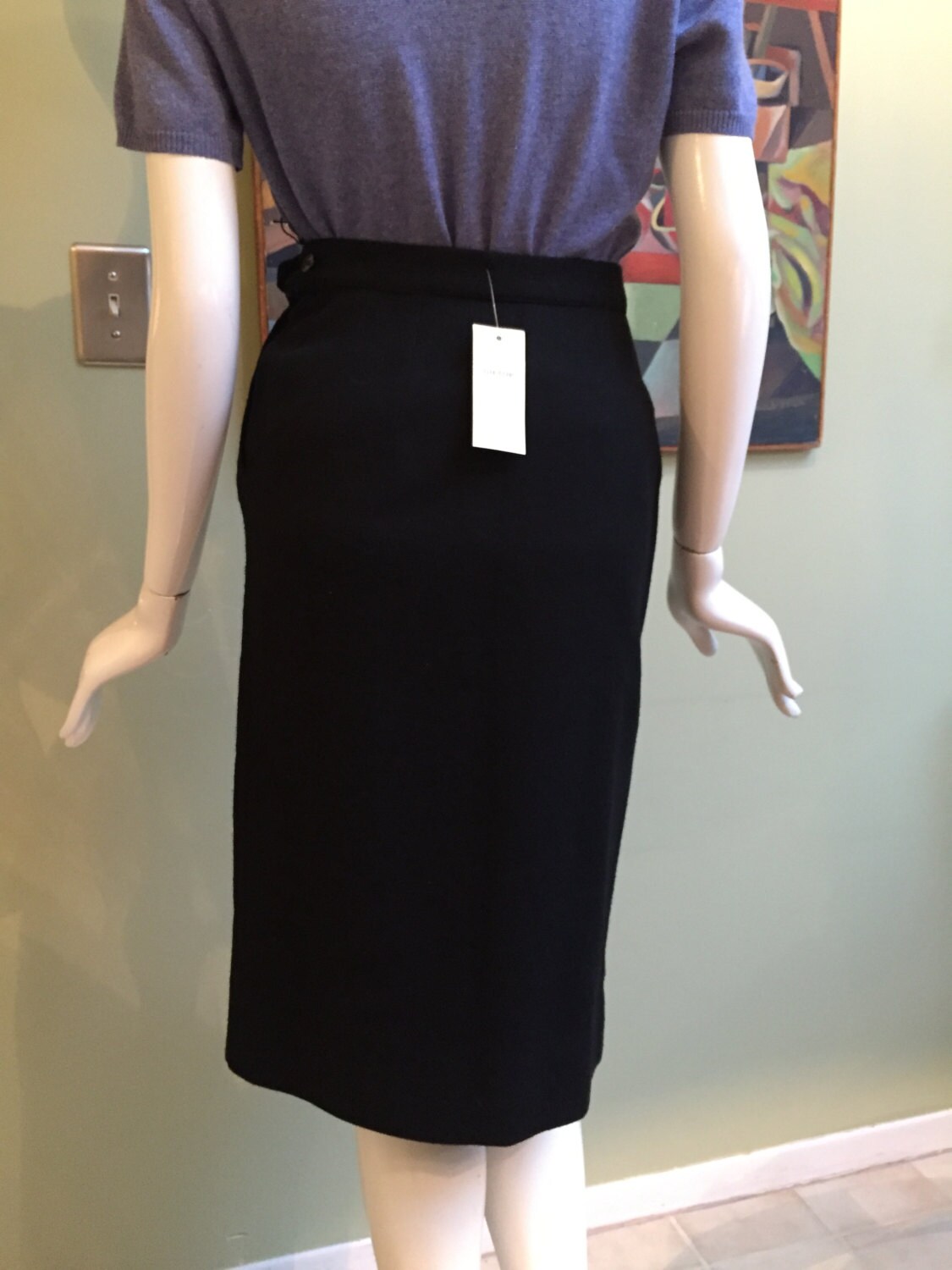 Vintage Black Evan Picone Designer Skirt Never Worn | Etsy