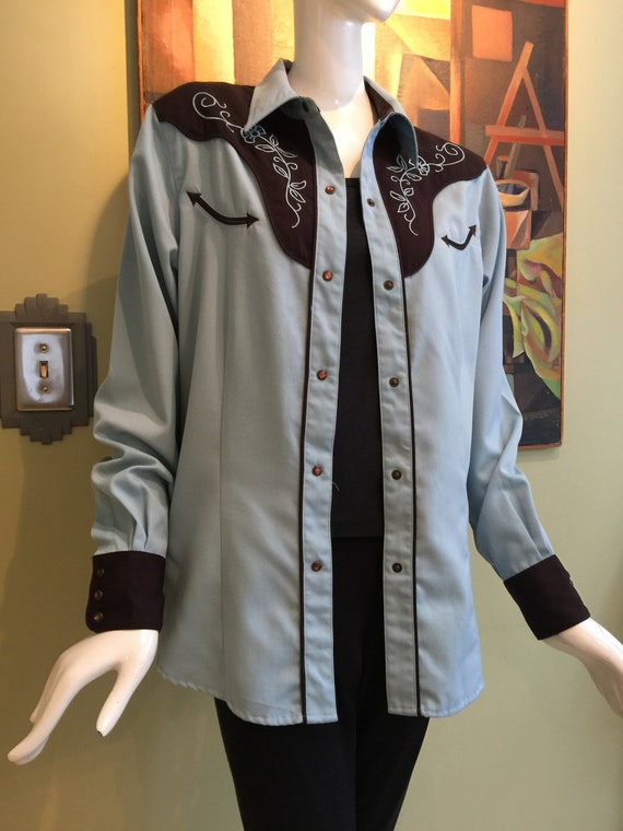 Vintage Women's Rockabilly Shirt by Roper Western