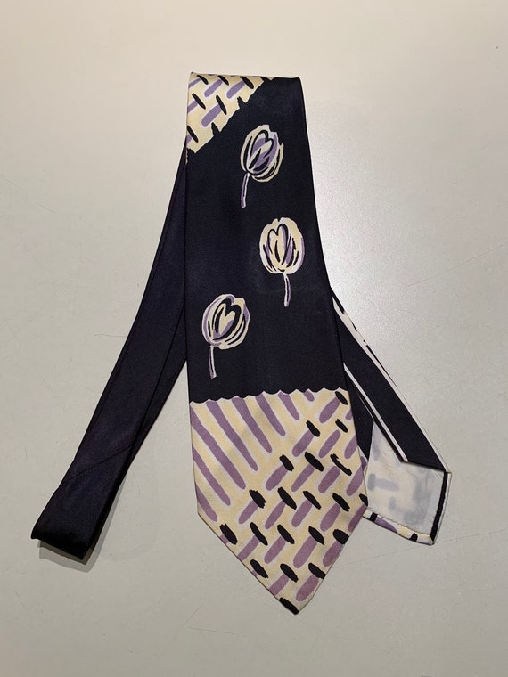 Vintage 1940s Abstract Art Deco Necktie