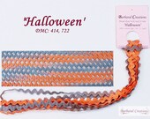 Hand dyed 8 mm wide cotton rick-rack trim, zig-zag - 39 Halloween 39