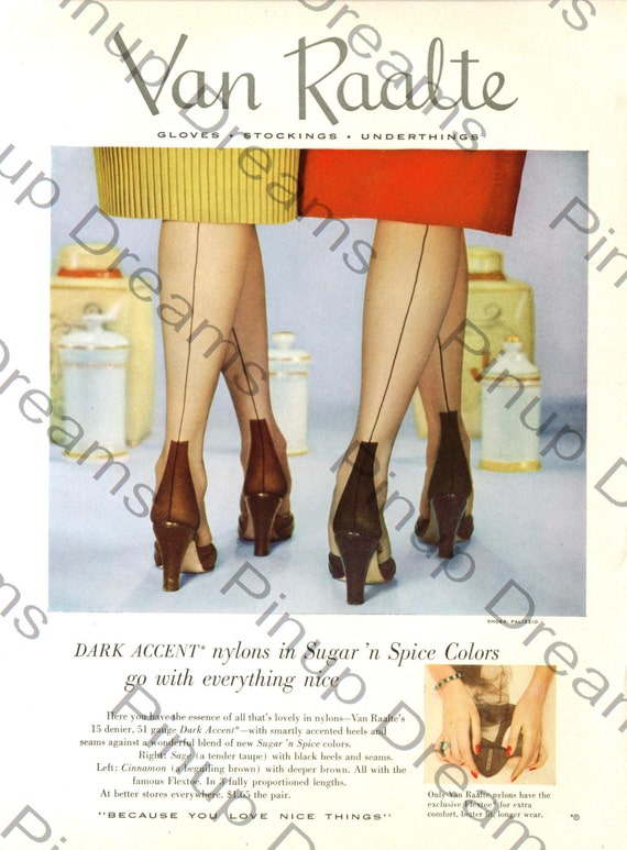 Vintage Advertising Poster reproduction Plaza Stockings