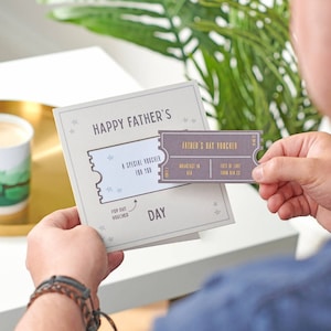 Personalised Father's Day Pop Out Voucher Card
