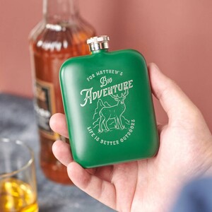 Personalised Big Adventure Hip Flask