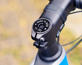 Personalised Date Bike Headset Cap For Cyclists