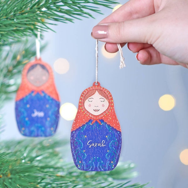 Personalised Russian Doll Decoration