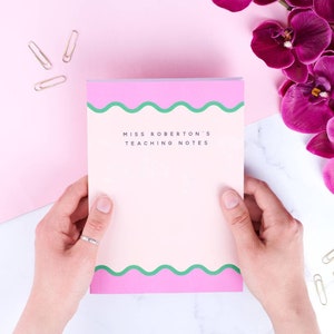 Personalised Colourful Scallop Notebook Planner